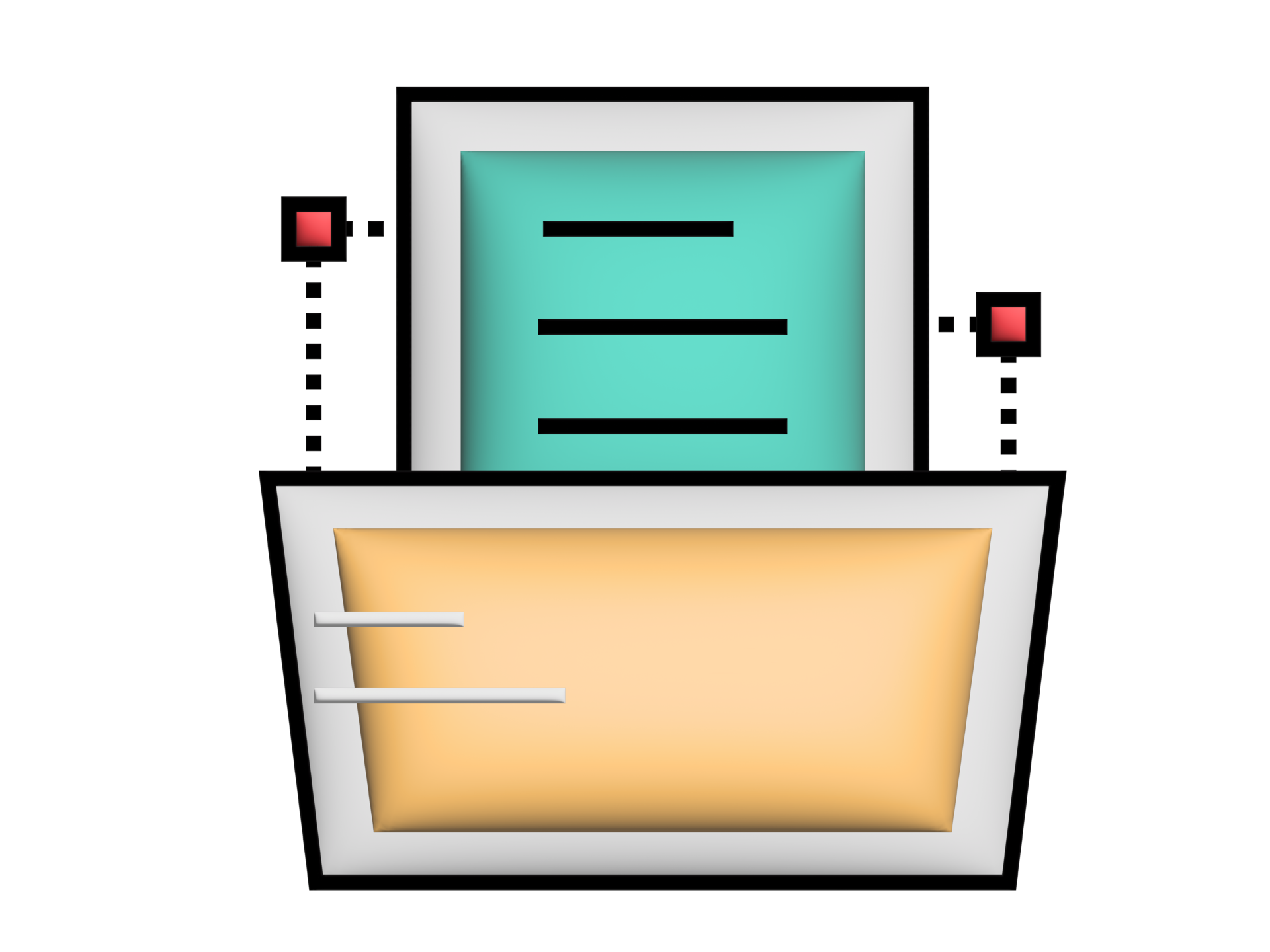 A File Cabinet With A Document In It 26570934 PNG a-file-cabinet-with-a-document-in-it-26570934-png