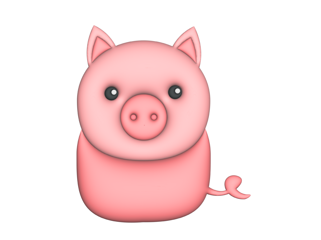 3d Pig icon png