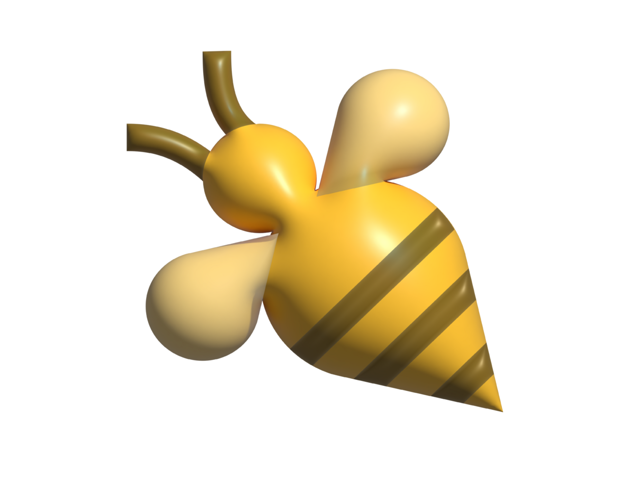 3d Bee icon png