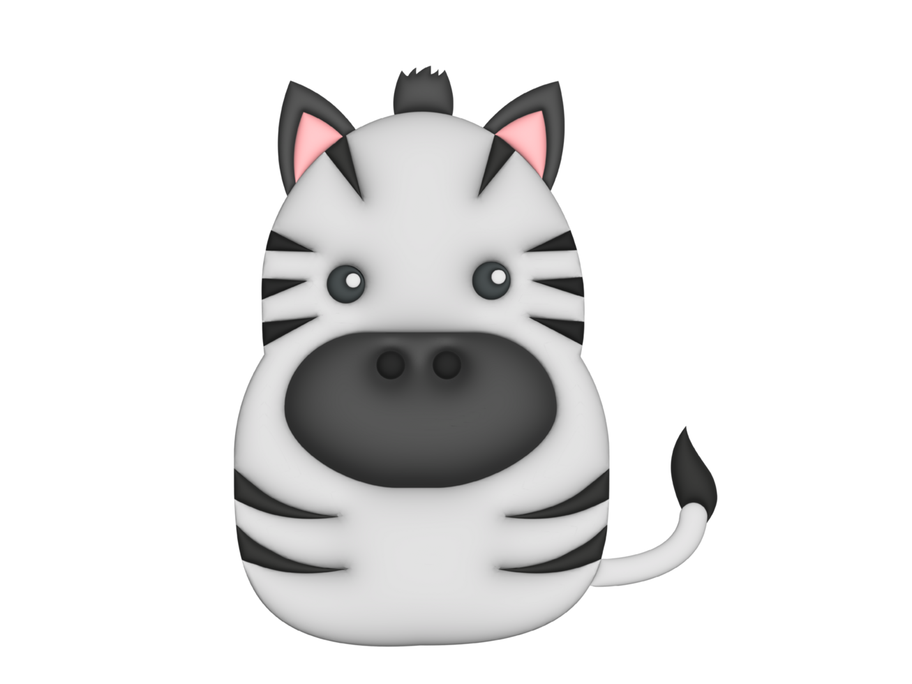 3d zebra icoon PNG