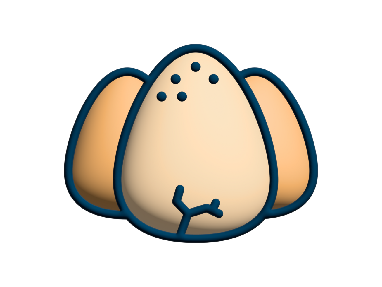 3d eggs on transparent background png