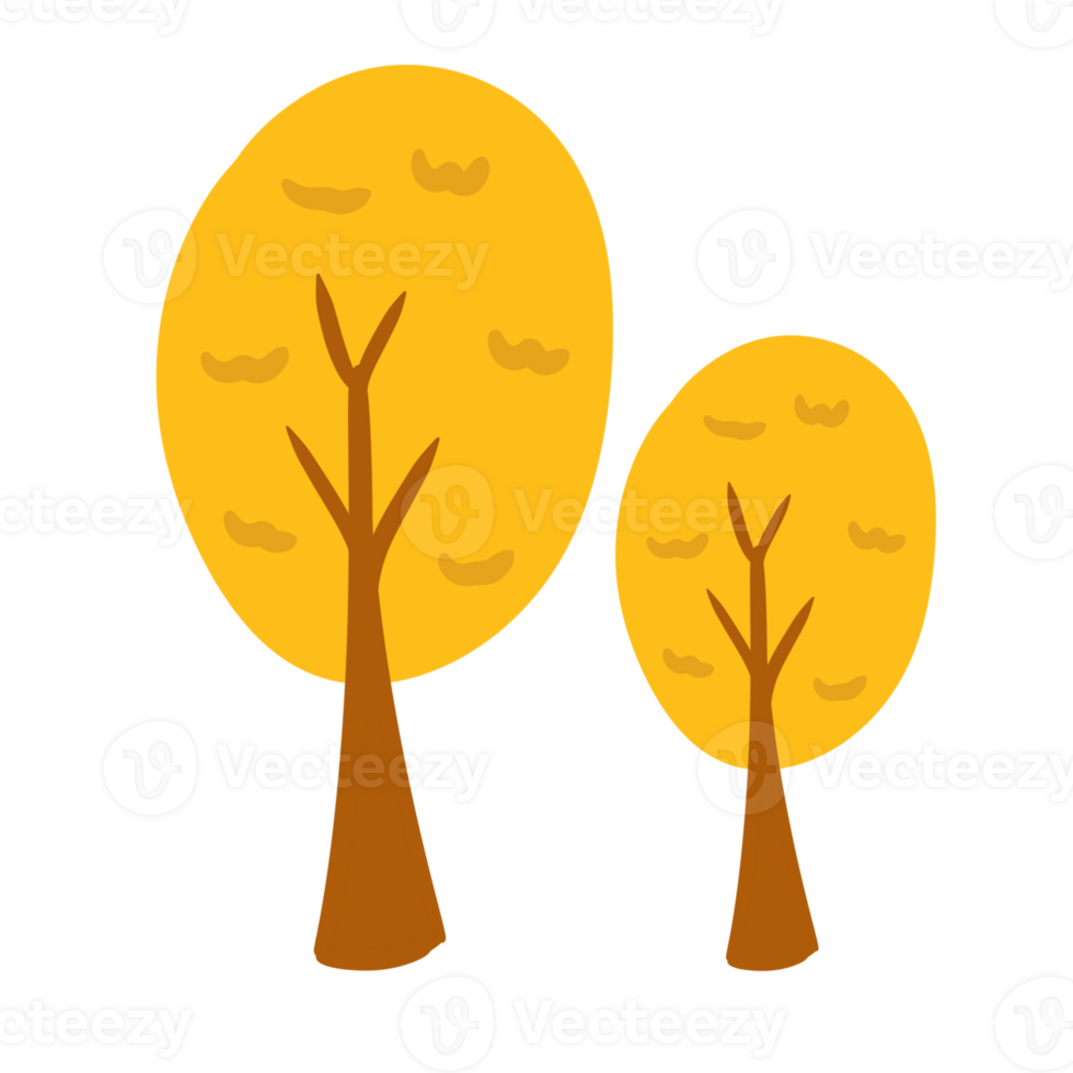 Colorful autumn tree png