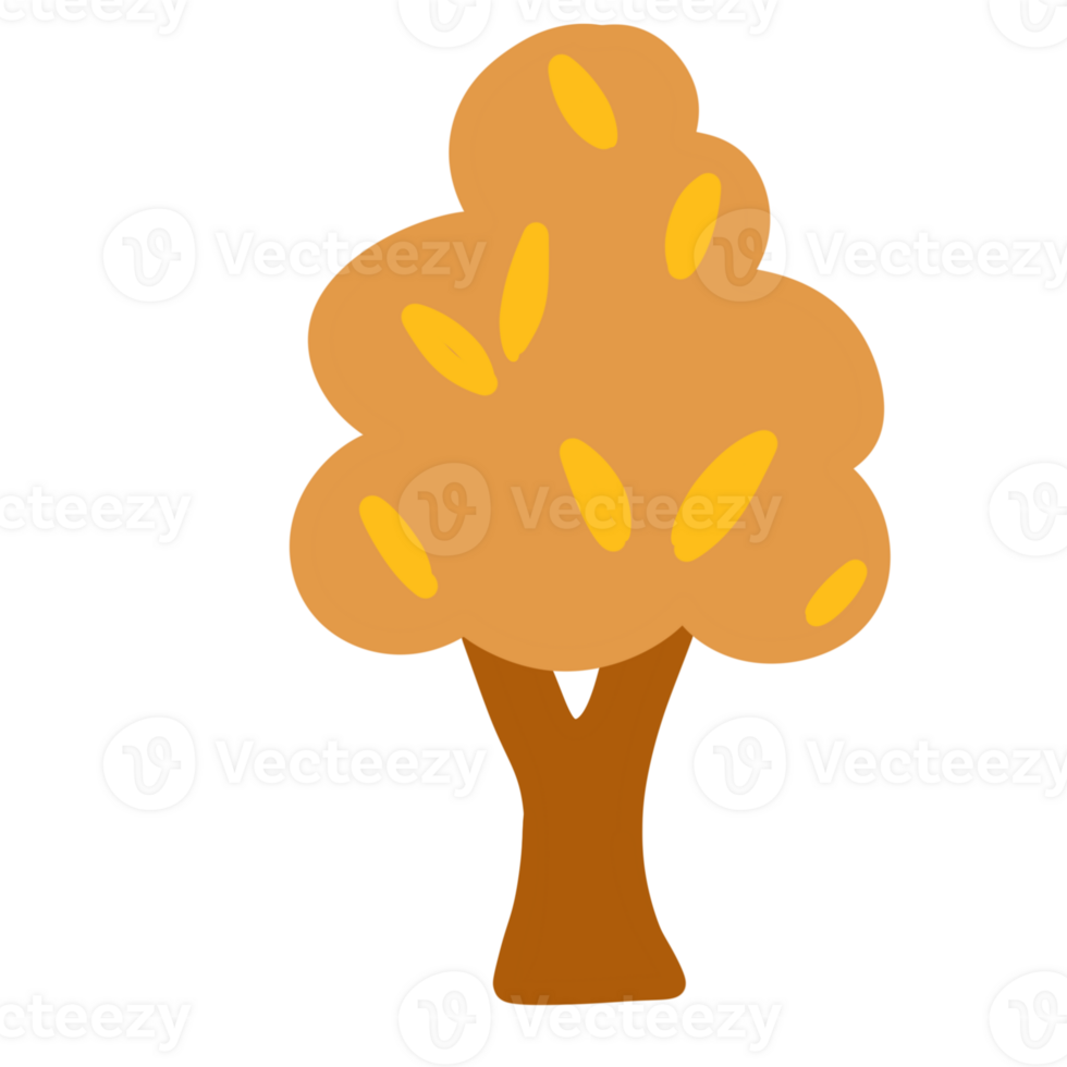 Colorful autumn tree png