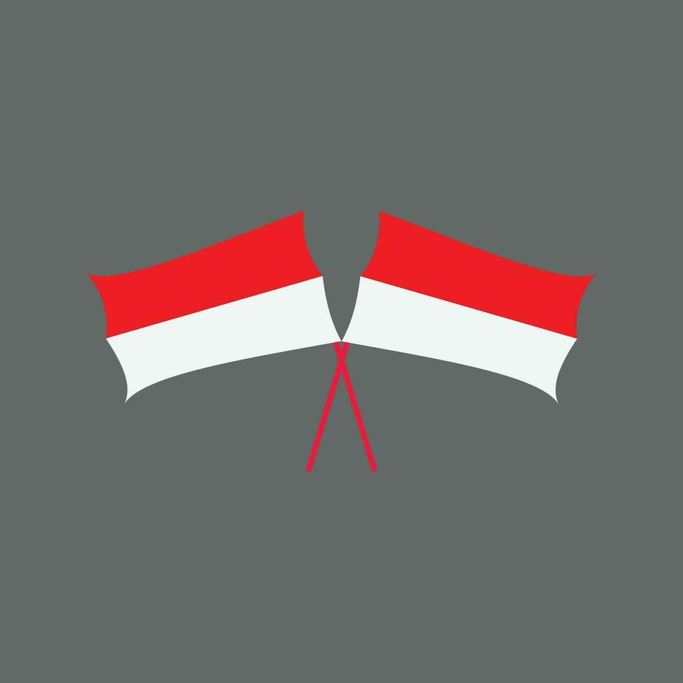 flag icon indonesian country vector