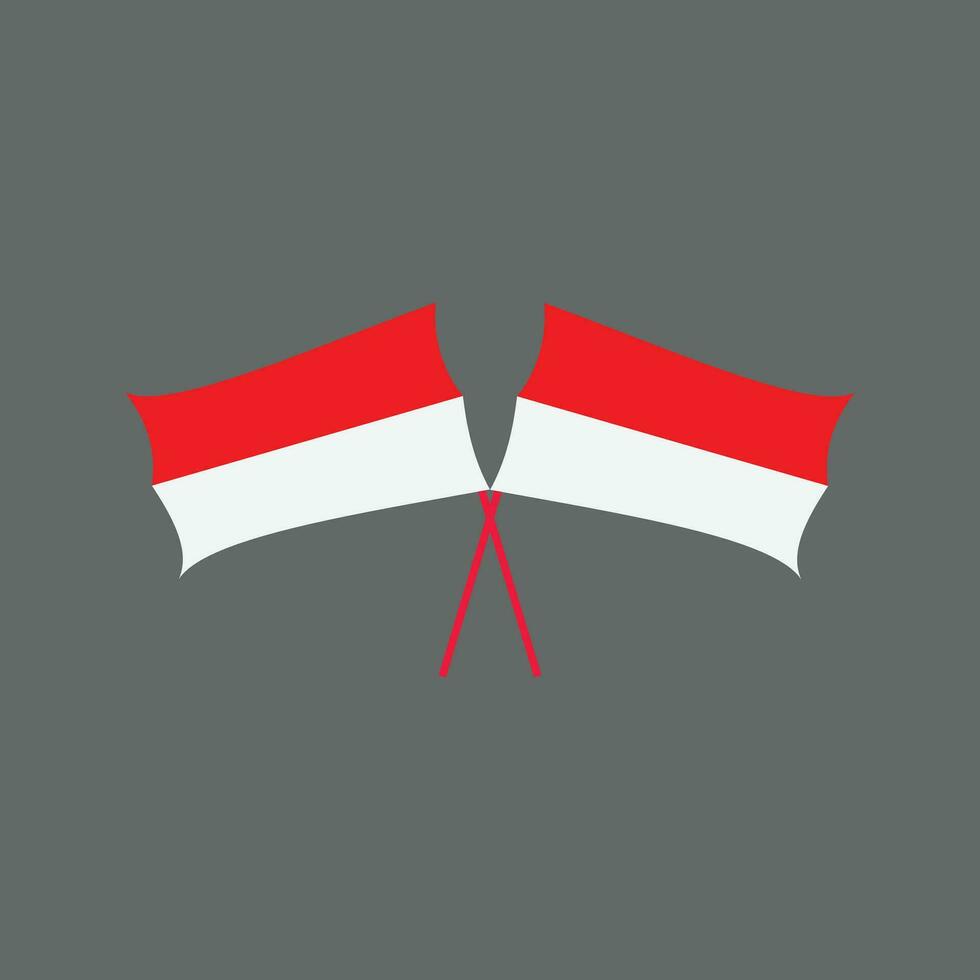 bandera icono indonesio país vector