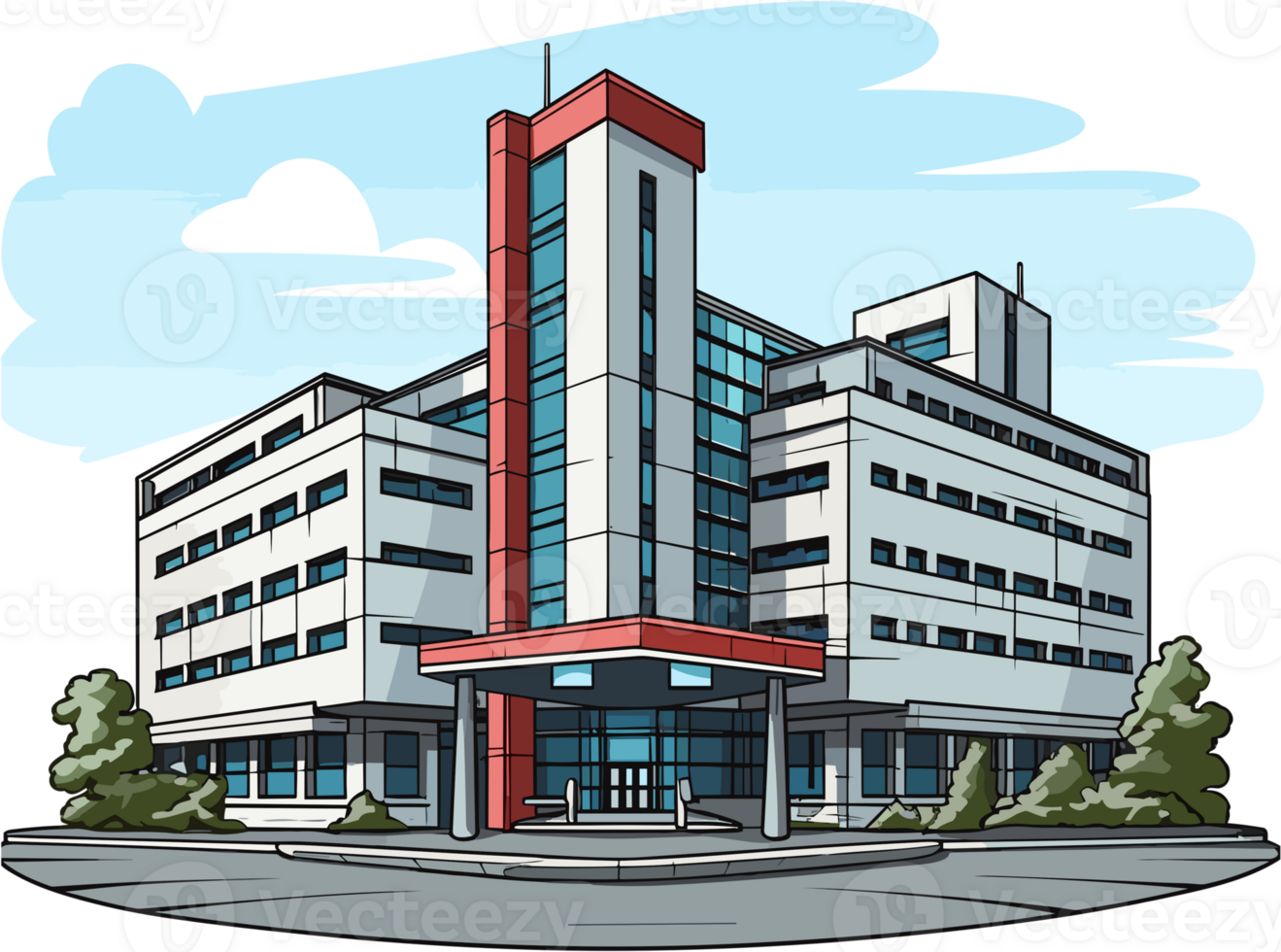 Hospital Building illustration Clipart png