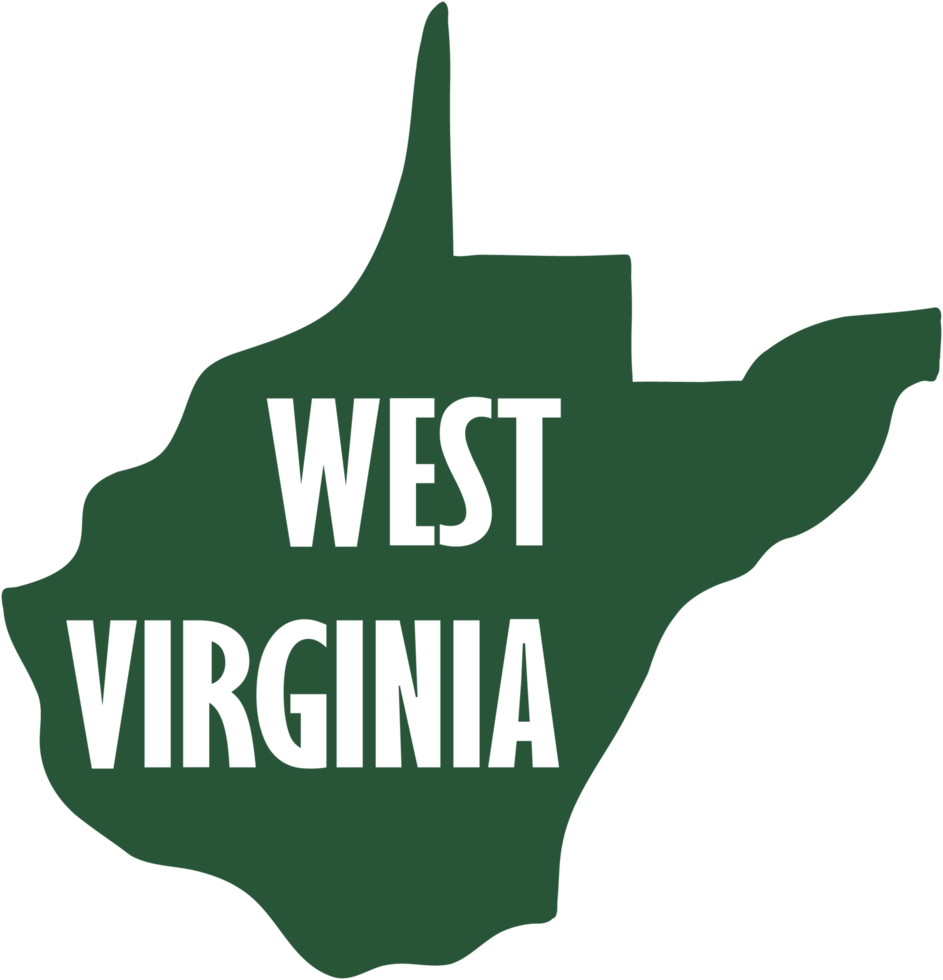 outline drawing of west virginia state map. png