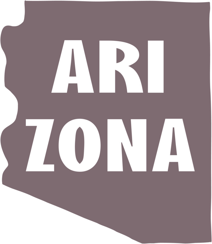 outline drawing of arizona state map. png