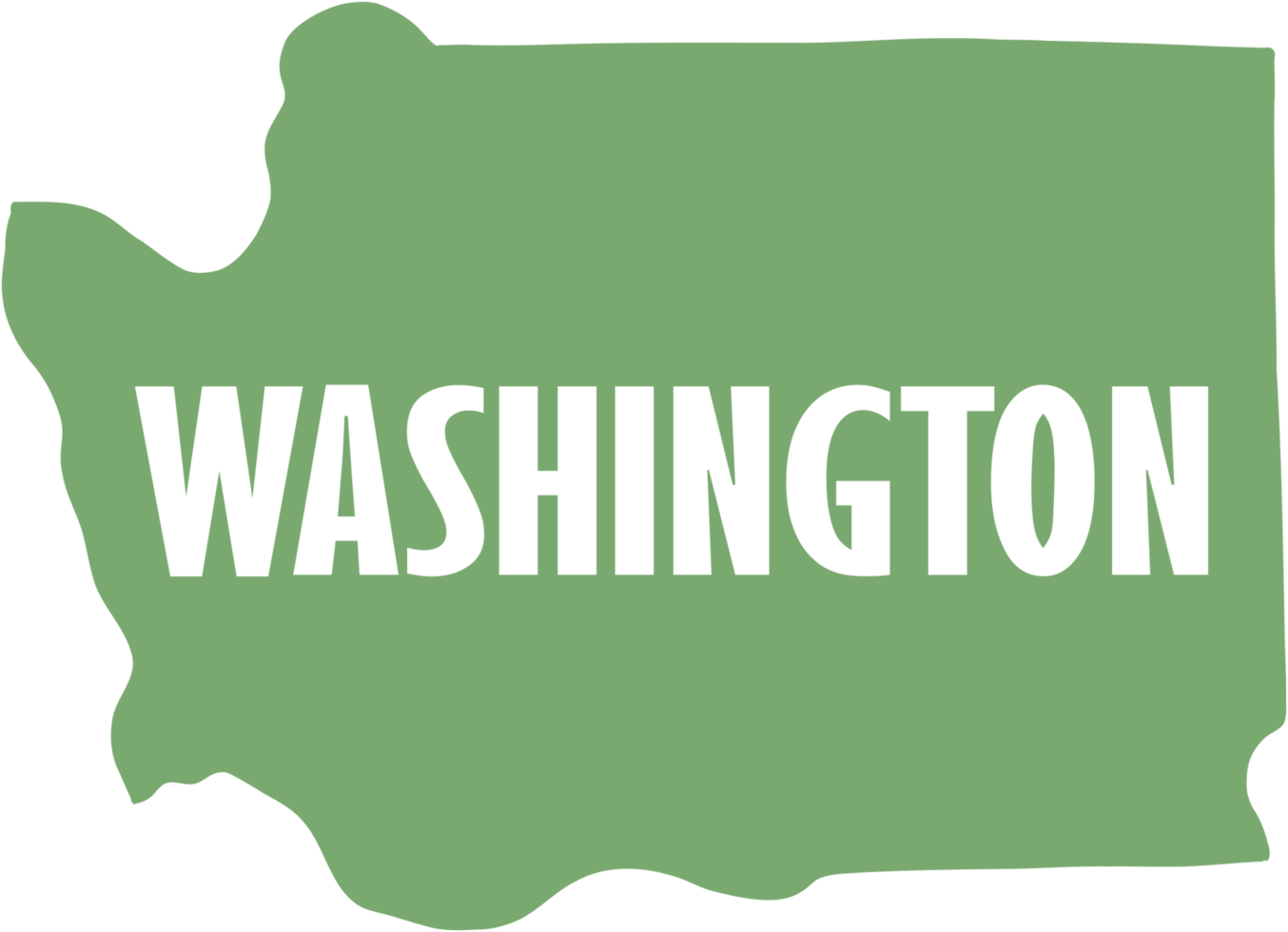 outline drawing of washington state map. png