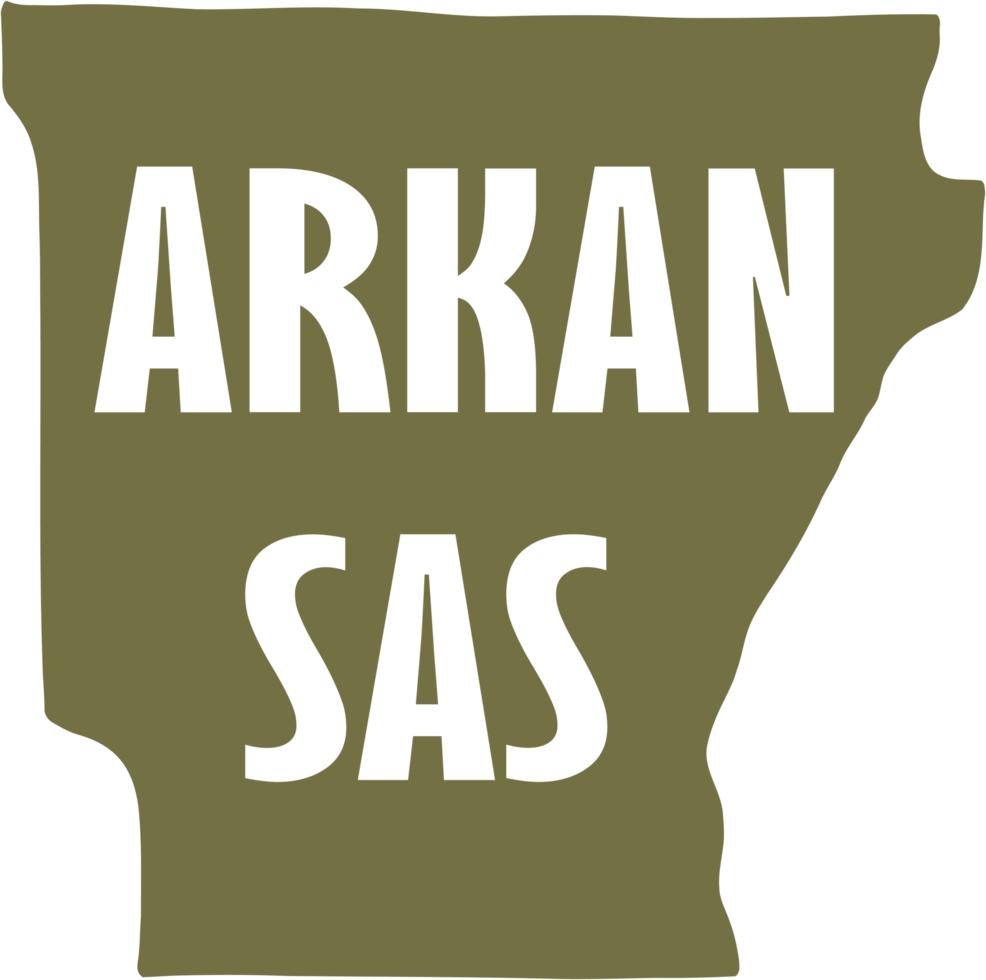 outline drawing of arkansas state map. png