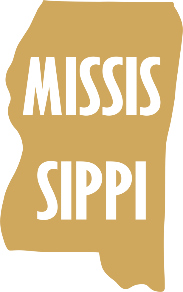 outline drawing of mississippi state map. png