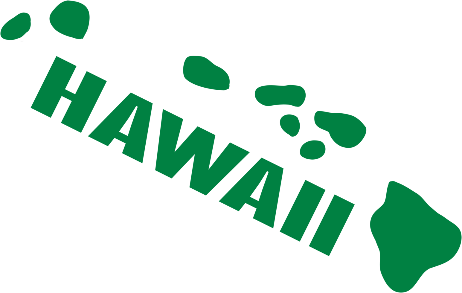 outline drawing of hawaii state map. png