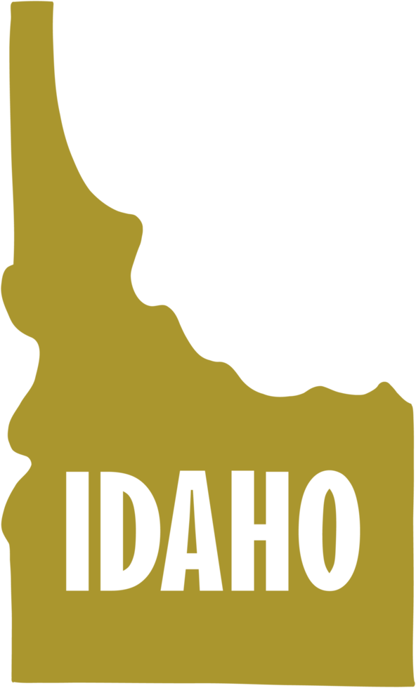 outline drawing of idaho state map. png