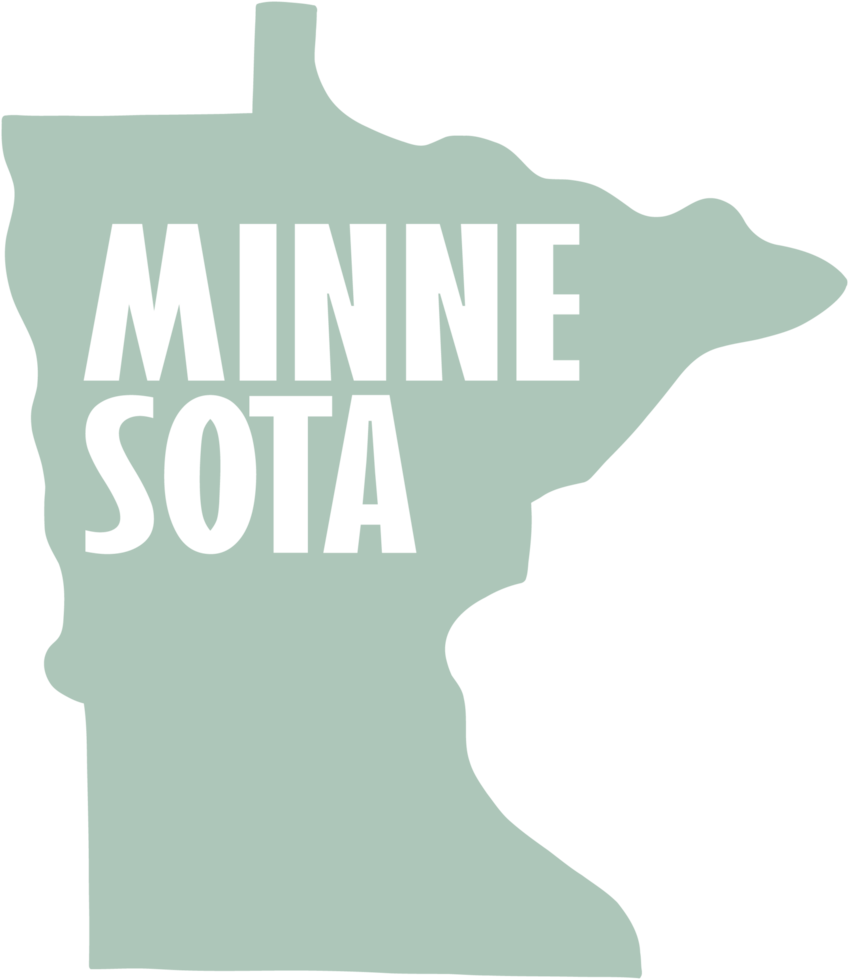 outline drawing of minnesota state map. png