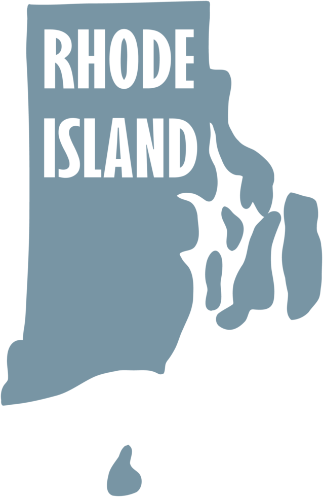 outline drawing of rhode island state map. png