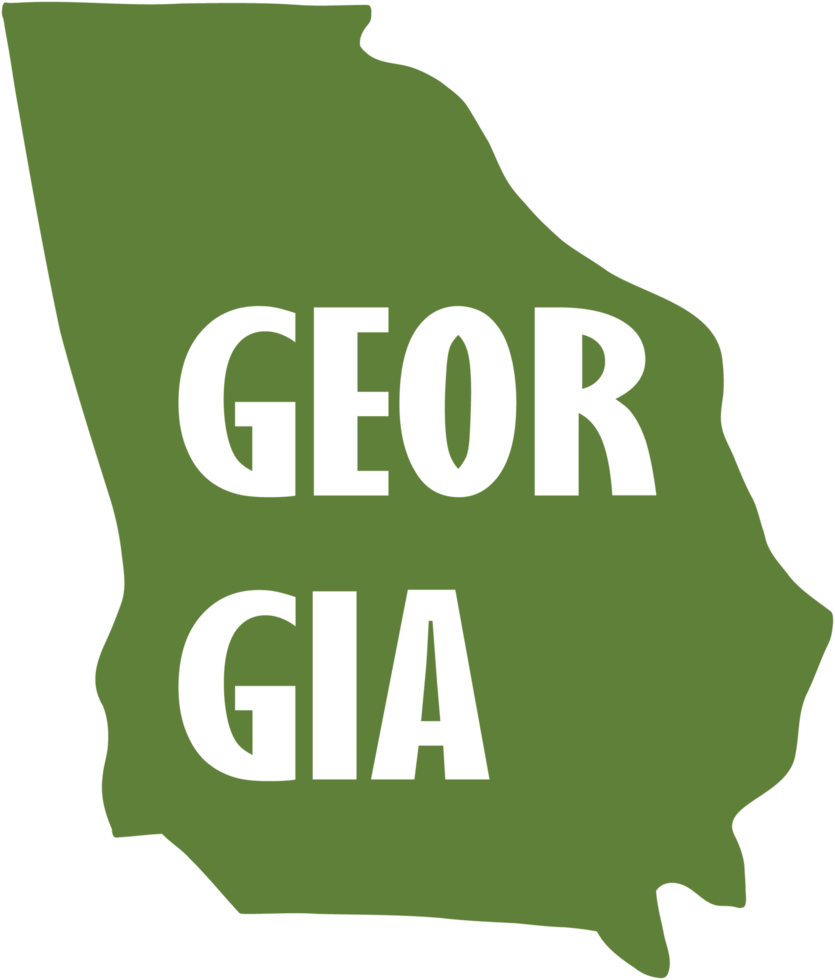 outline drawing of georgia state map. png