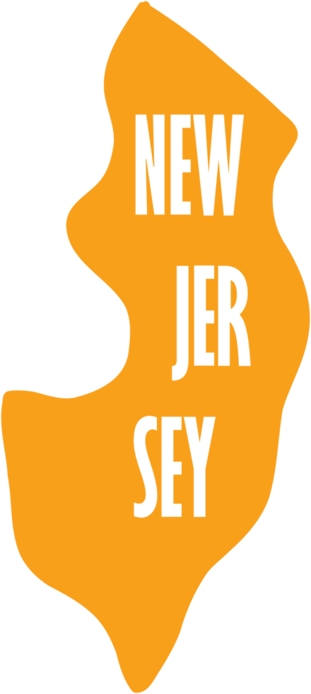 outline drawing of new jersey state map. png