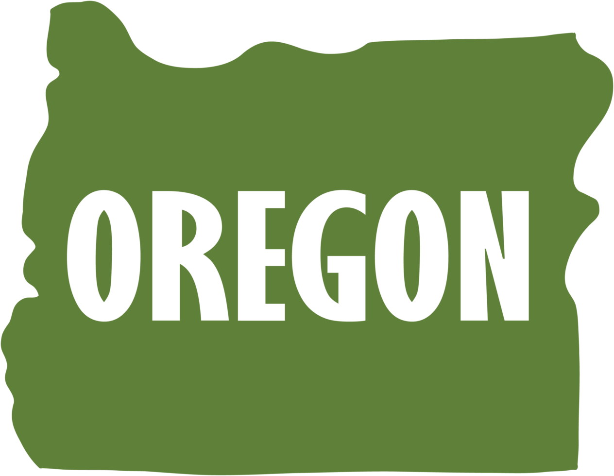 Gliederung Zeichnung von Oregon Zustand Karte. png