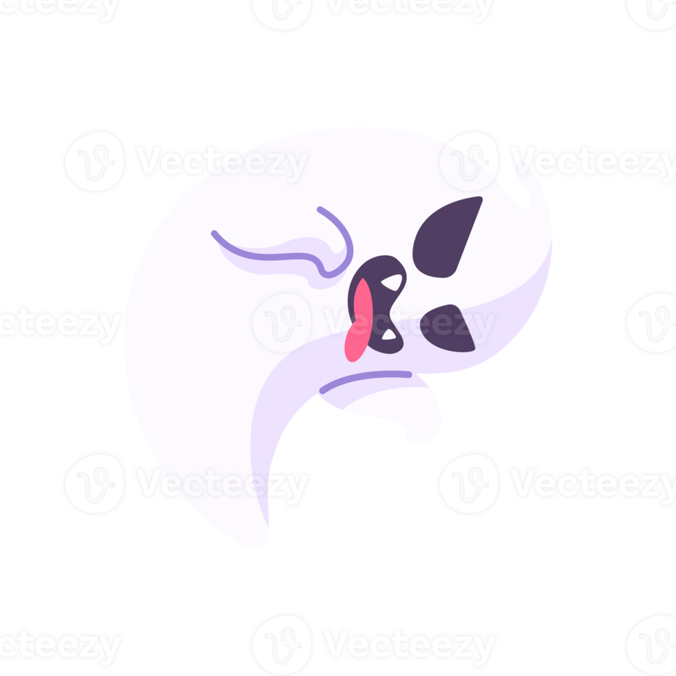 cute ghost cartoon ghost in white cloak halloween scary illustration png