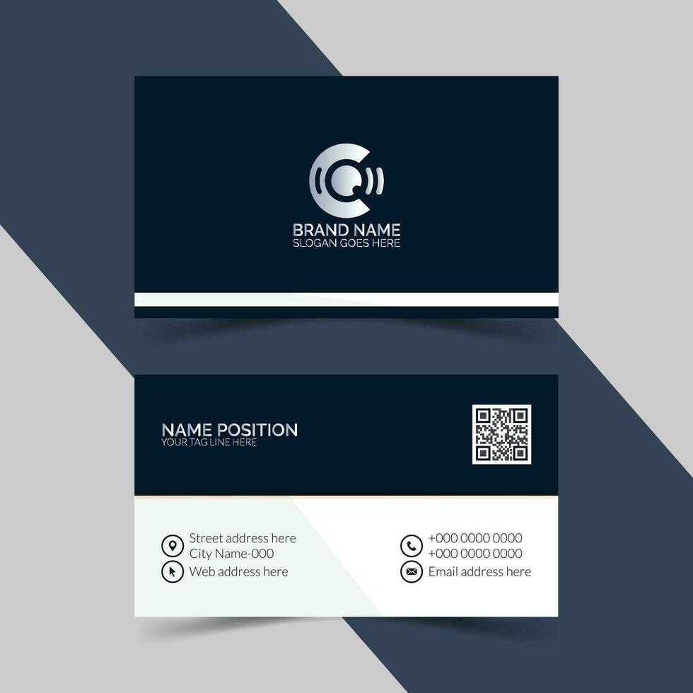 Corporate business card layout vector