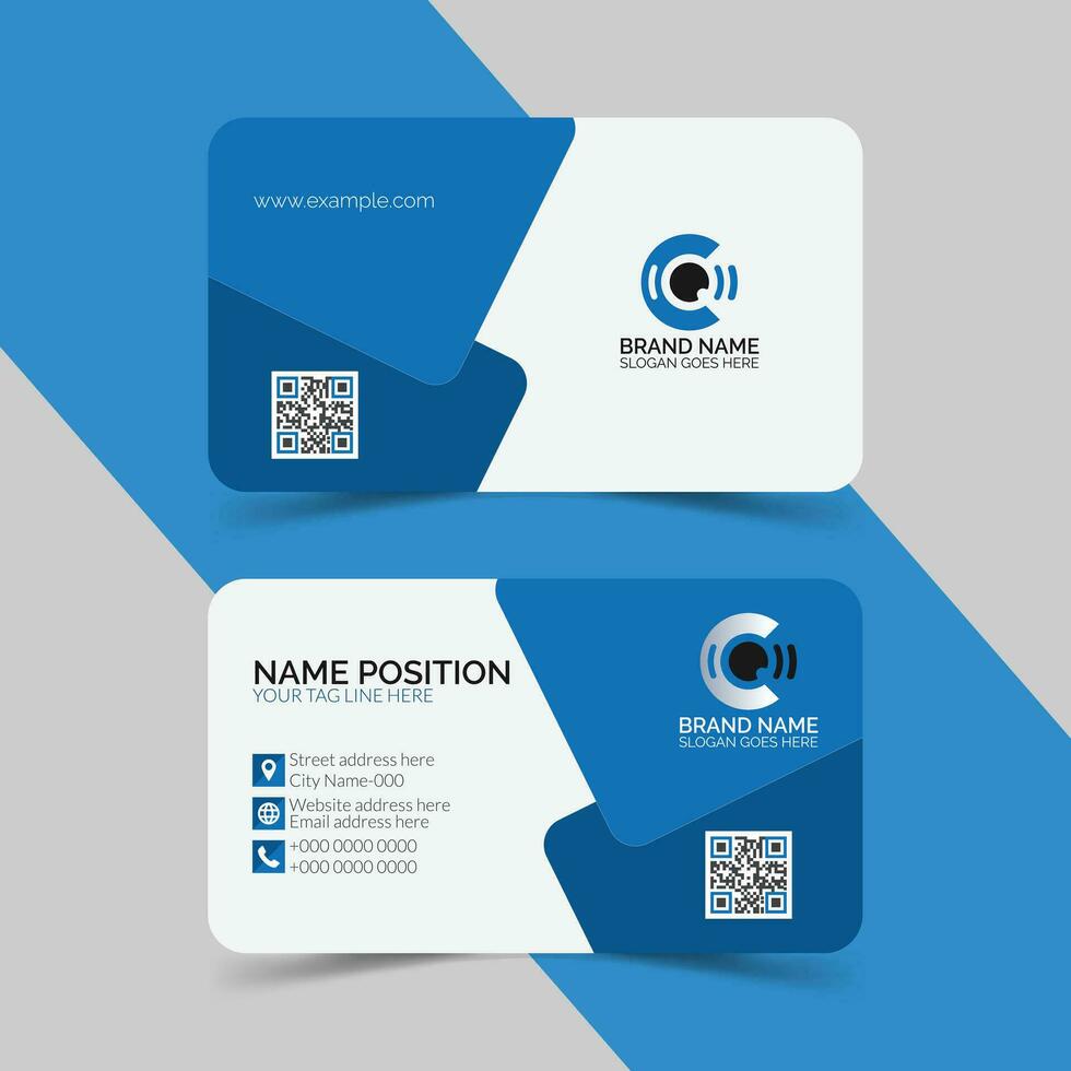 Standard Corporate Business Card Layout vector