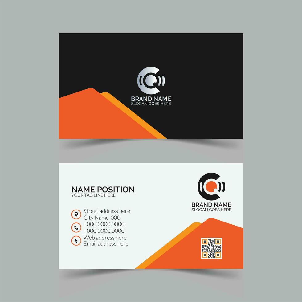 Professional corporate business card layout vector