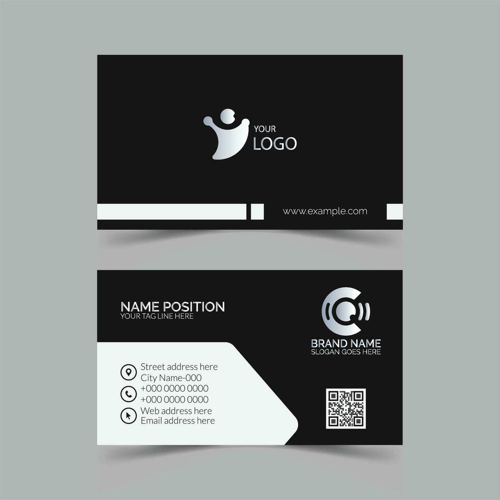 Classic and simple business card layout vector
