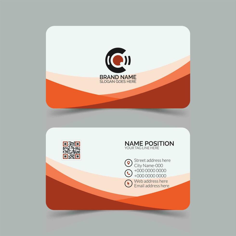 Professional corporate business card layout vector