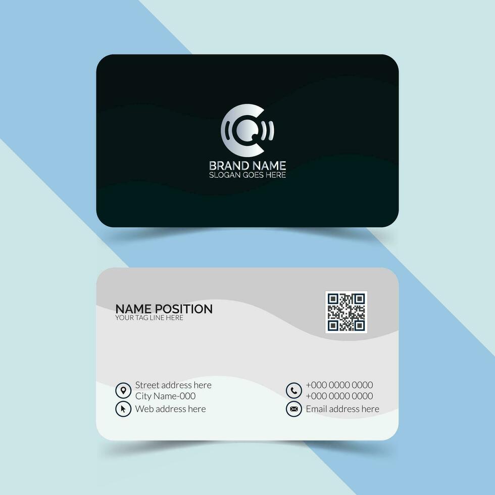 Abstract modern business card template design vector