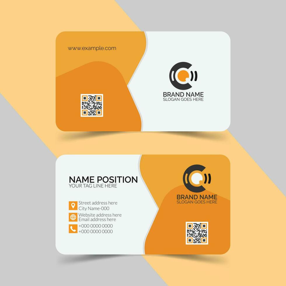 Standard Corporate Business Card Layout vector