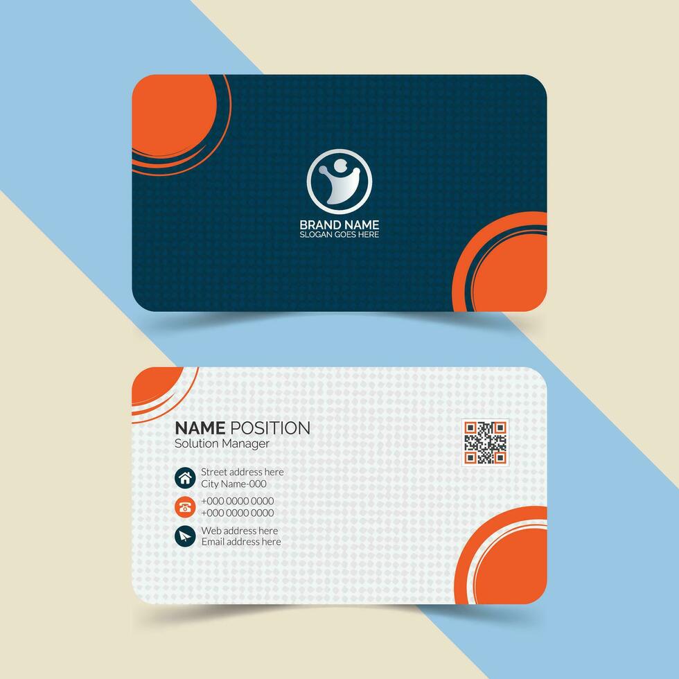 Professional corporate business card layout vector