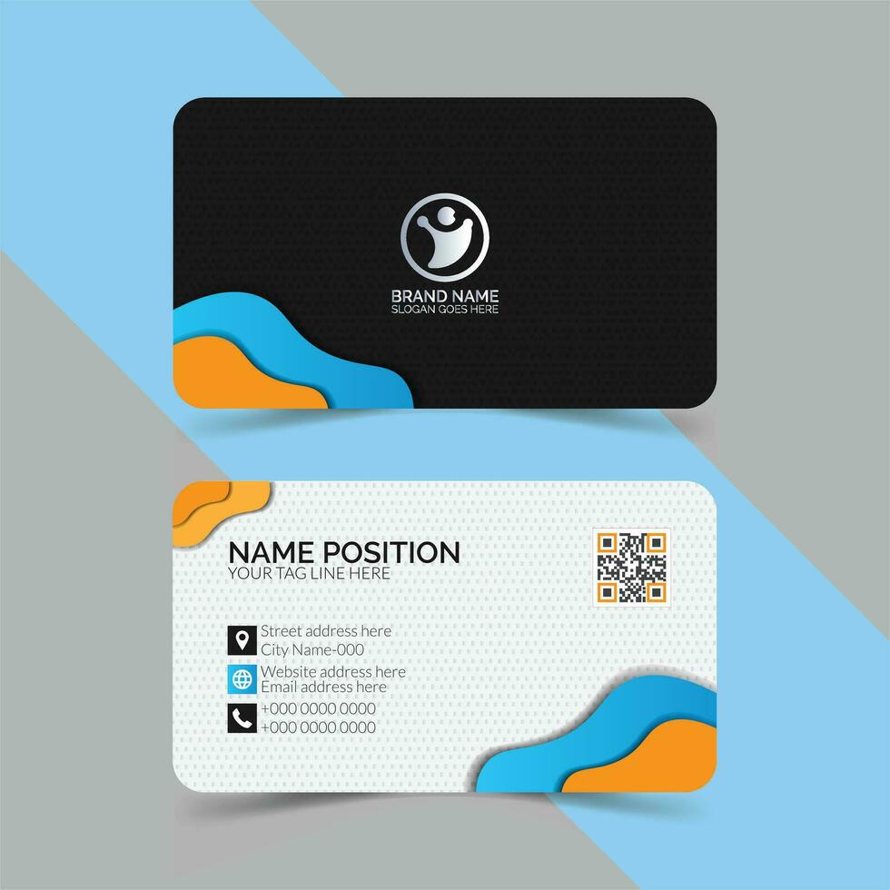 Standard Corporate Business Card Layout vector