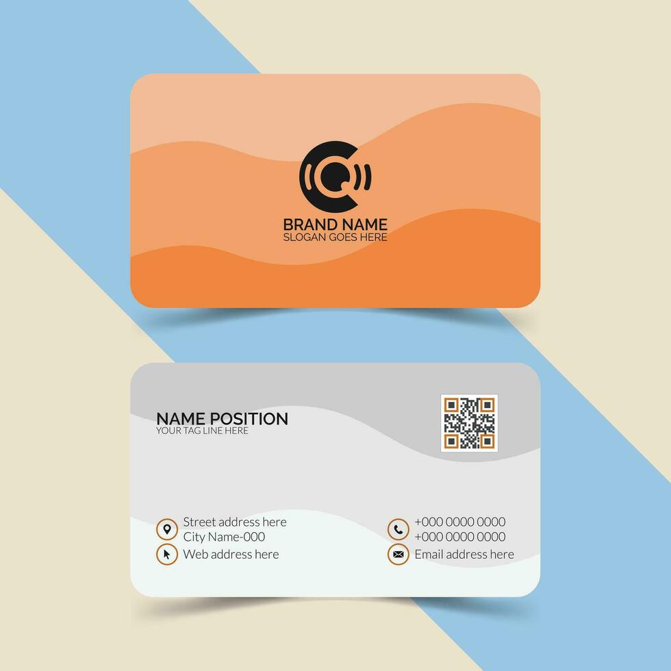 Professional corporate business card layout vector