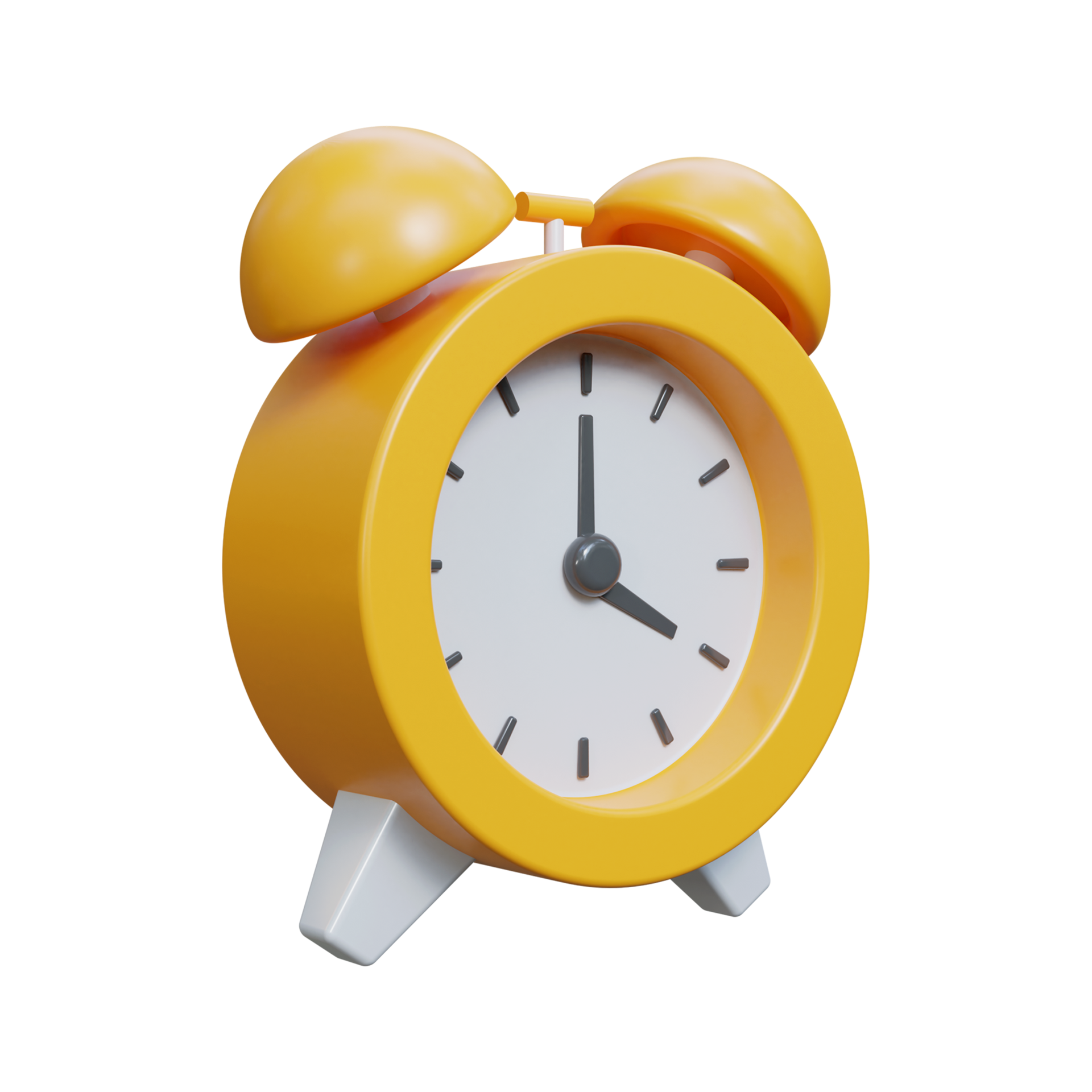 minimalist alarm clock isolated 3d render or 3d rendering alarm clock