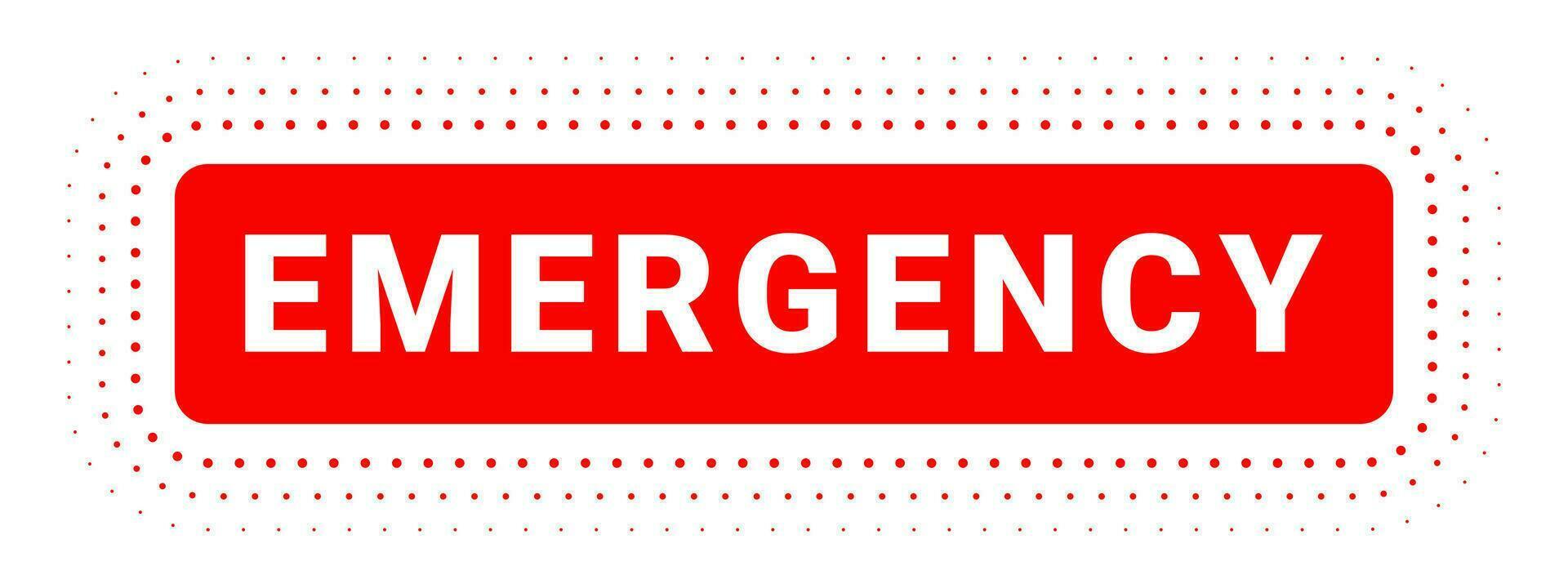 bandera emergencia. emergencia insignia. emergencia accidente signo. vector escalable gráficos