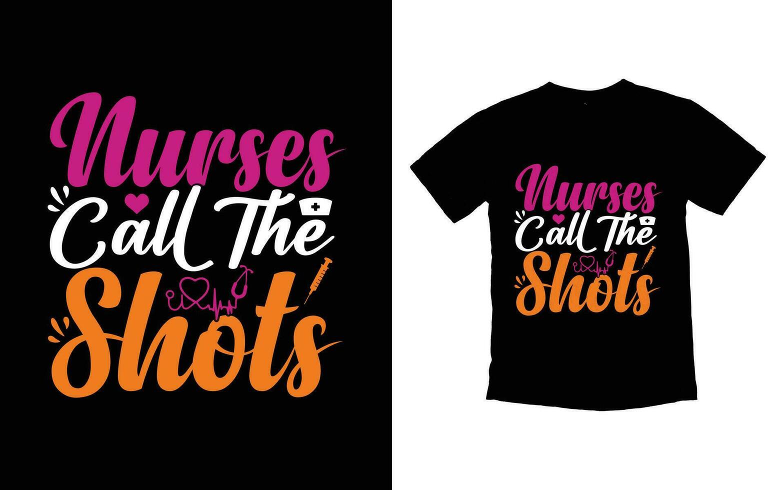 Nurse typography t shirt design vector