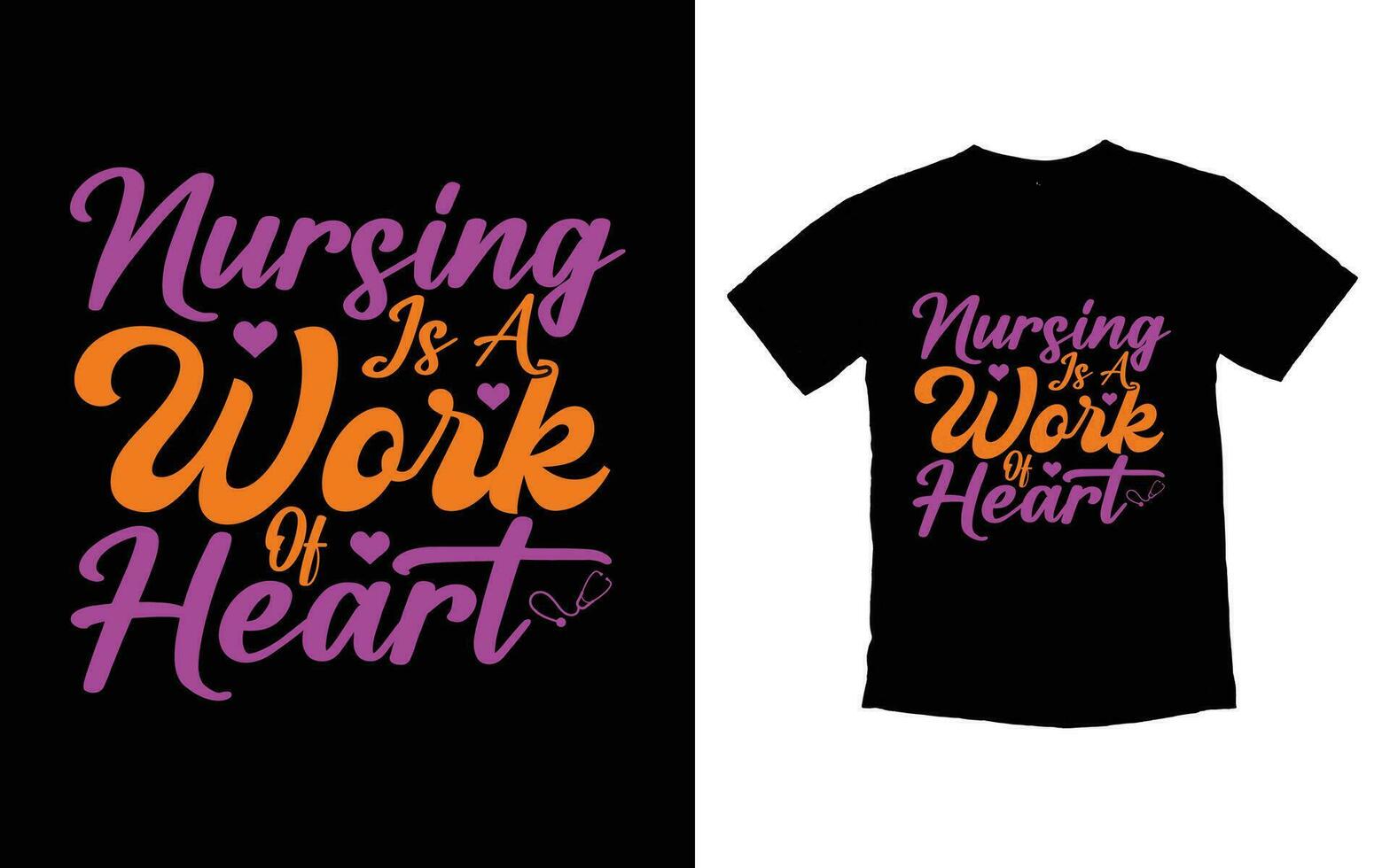 Nurse typography t shirt design vector