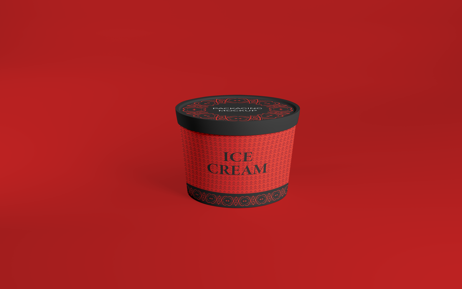 Ice cream Jar Packaging Mockup psd