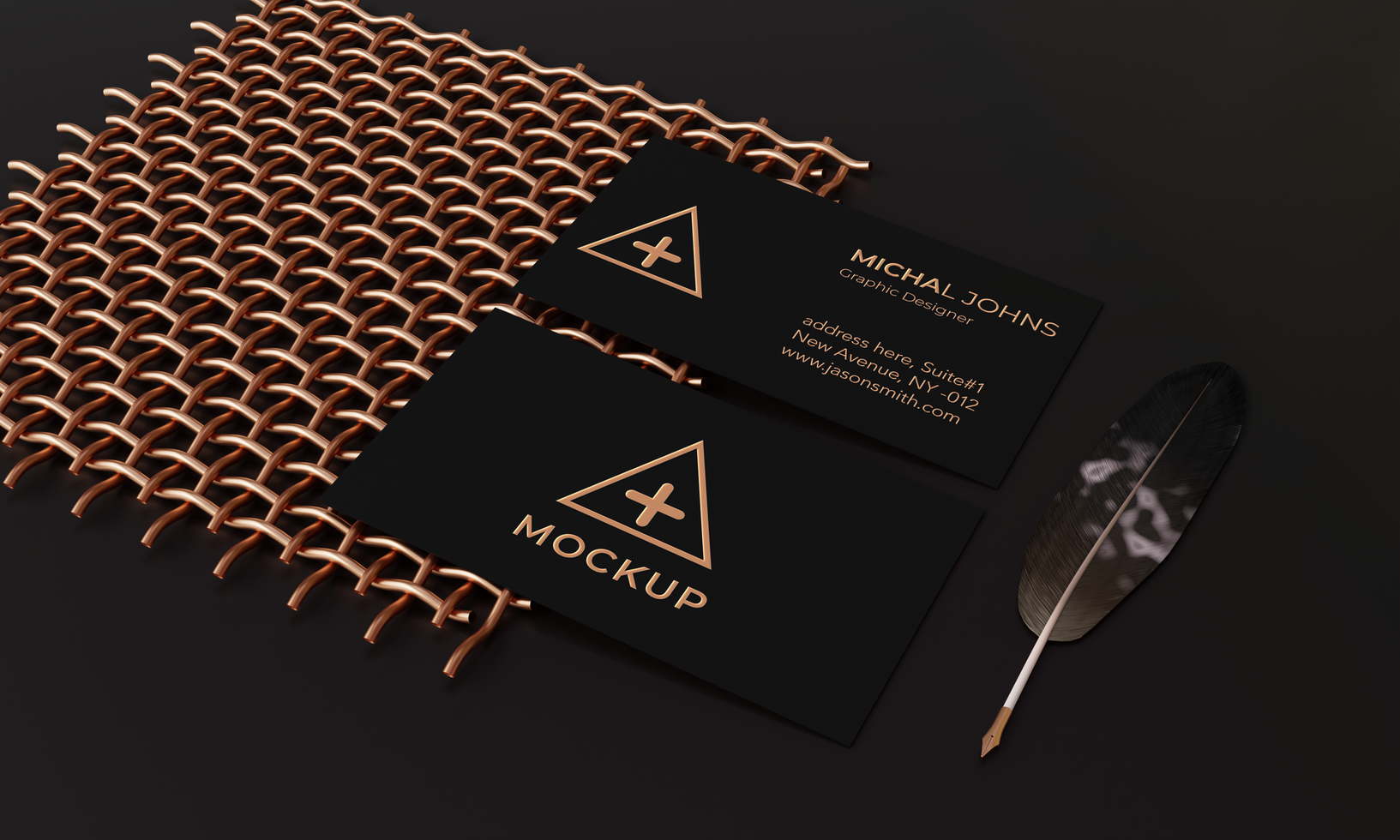 luxe affaires carte maquette psd