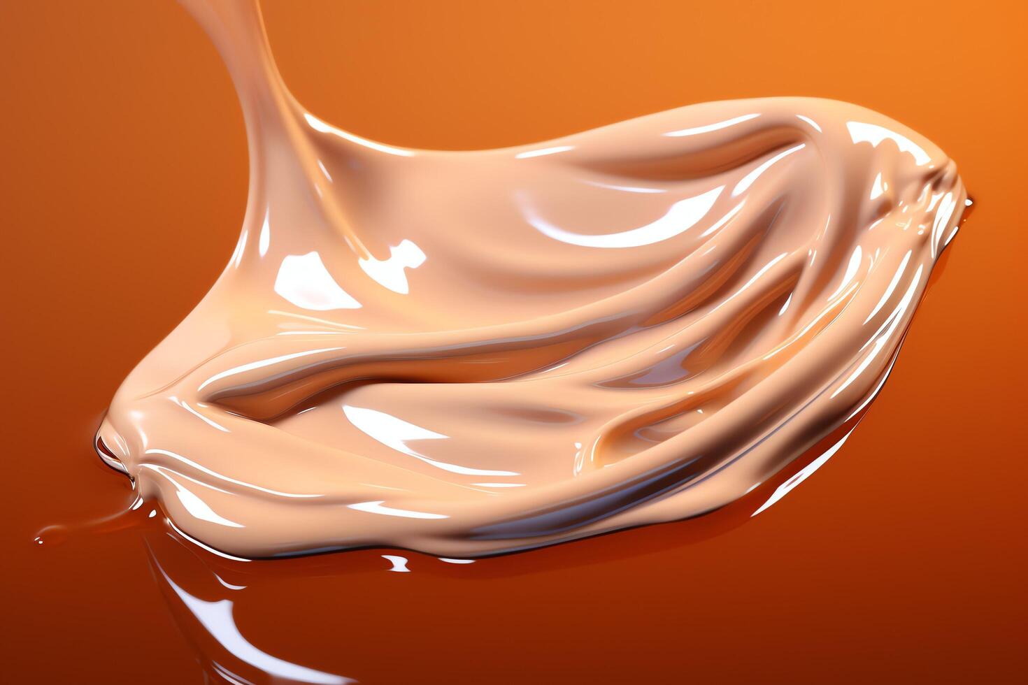 Foundation liquid elements splash. Fluid cosmetic cream or cosmetic make-up creamy product concept by photo