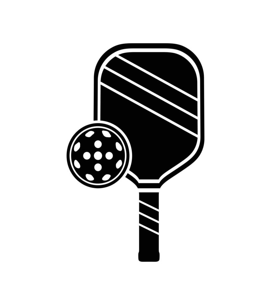 Vector Pickleball Paddles silhouette,Pickleball club and icons vector illustration,High quality vector