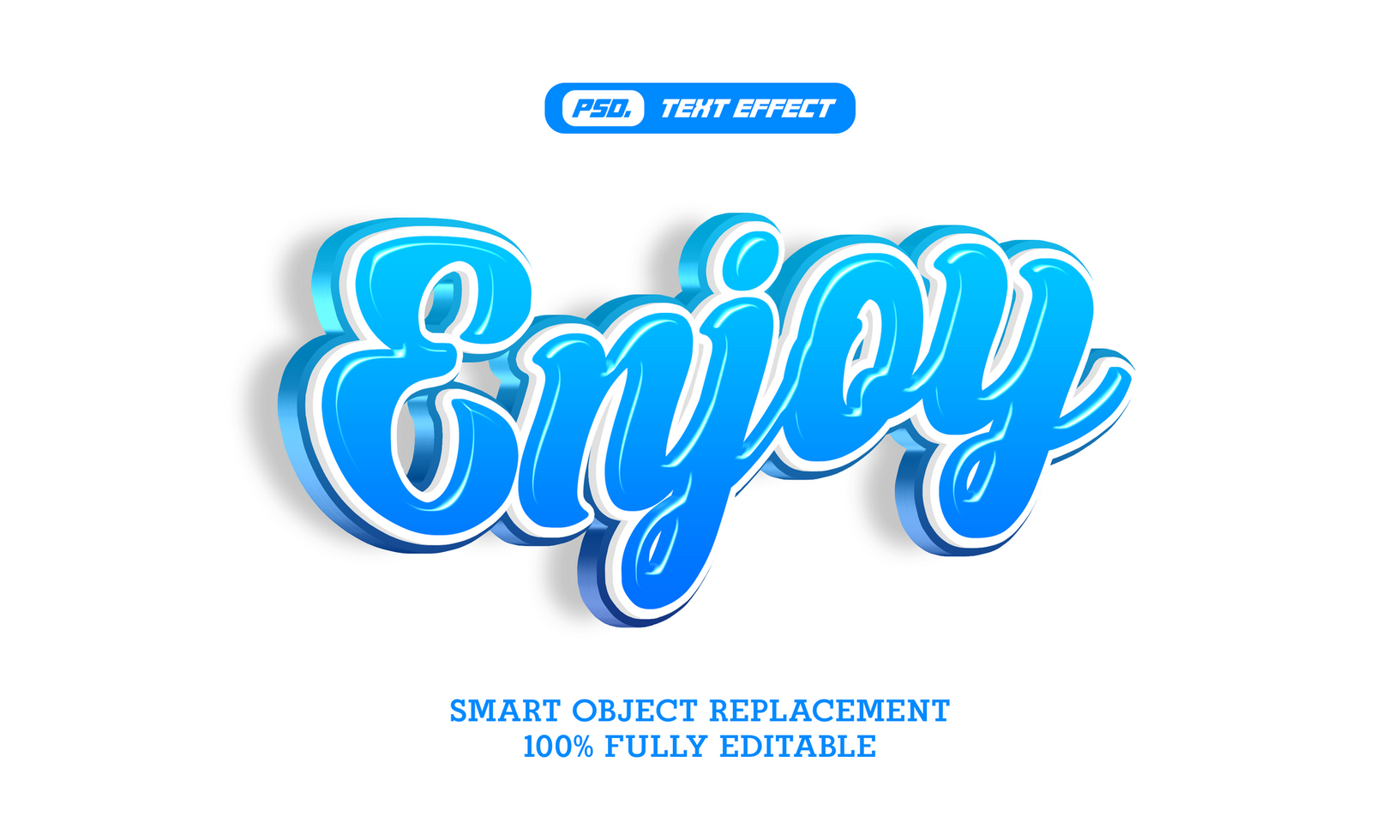 Enjoy 3d text effects template psd