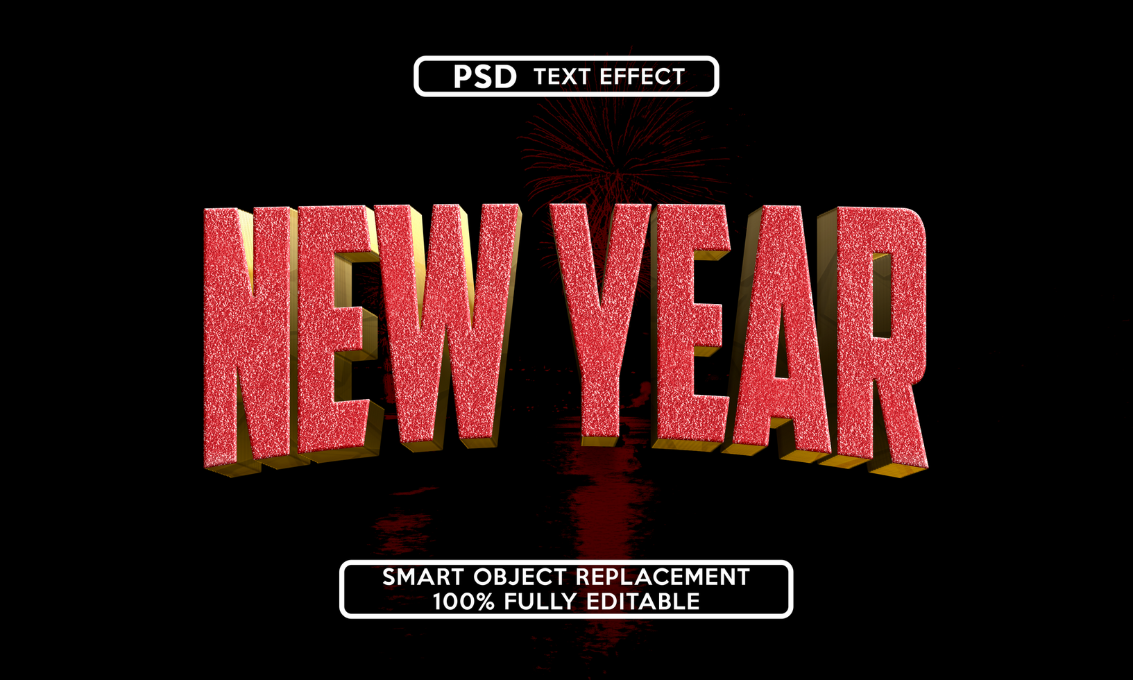 3D text Effect Template psd