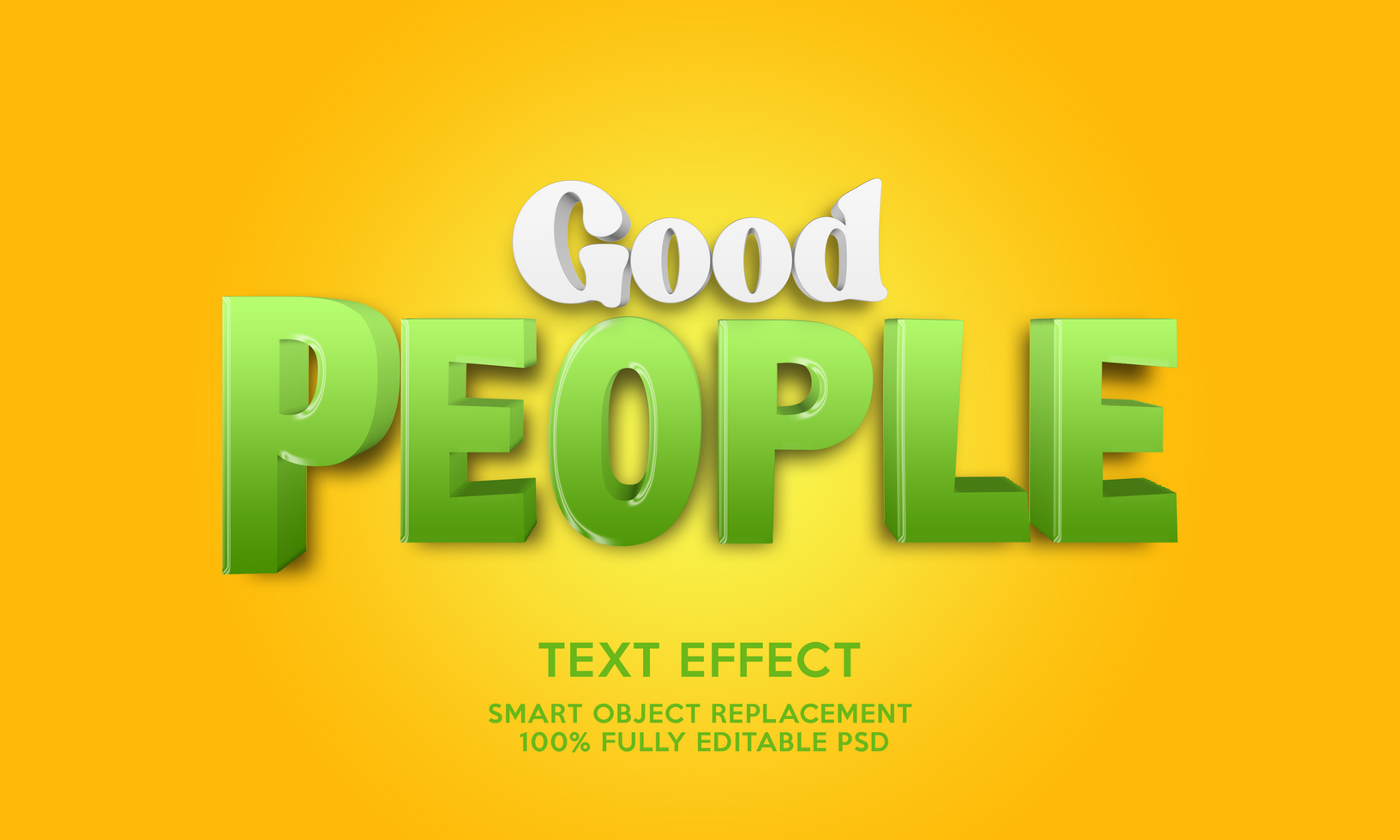 3D text Effect Template psd