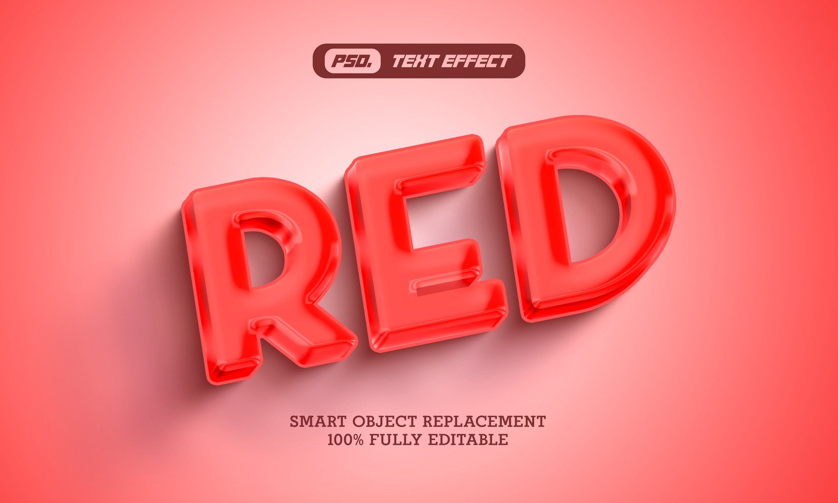 3d text effects template psd