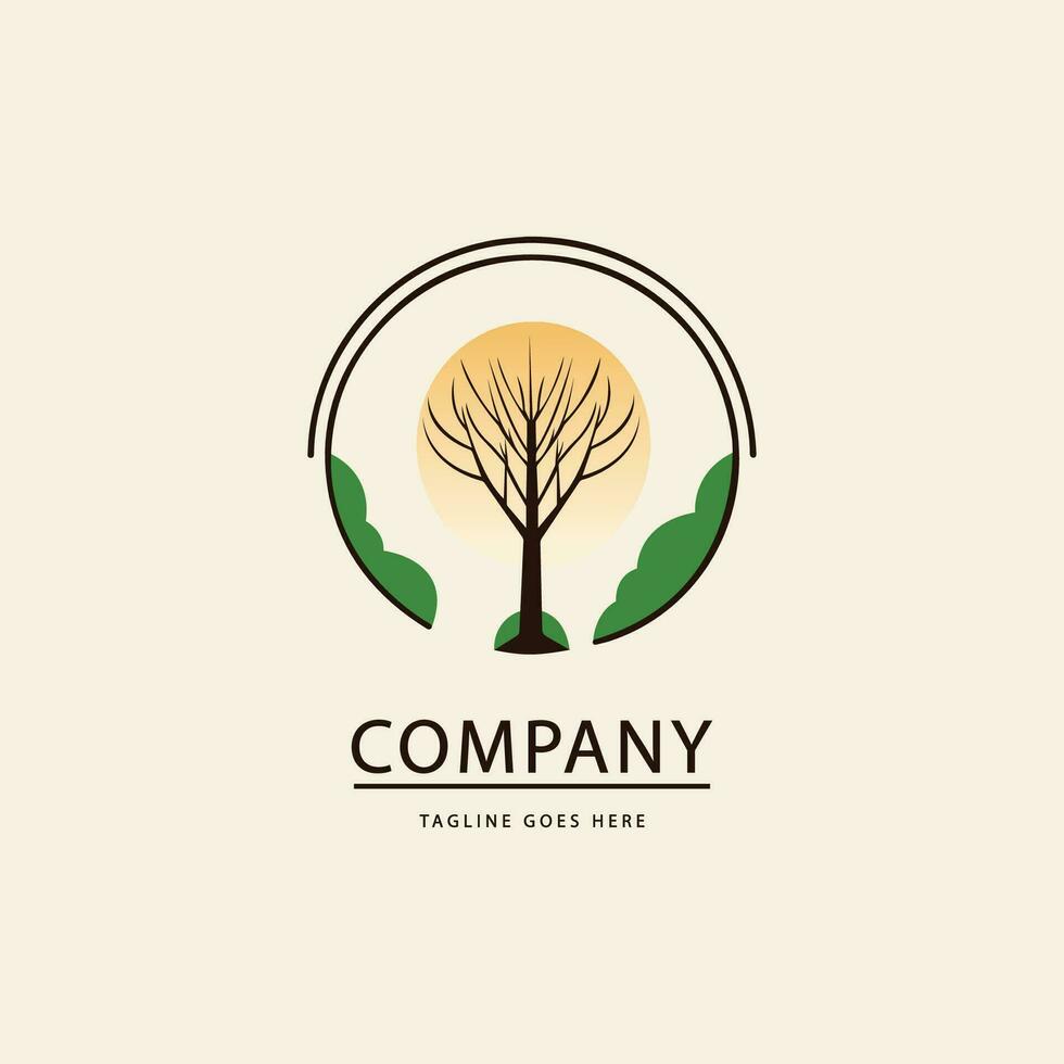 vector tree logo template design