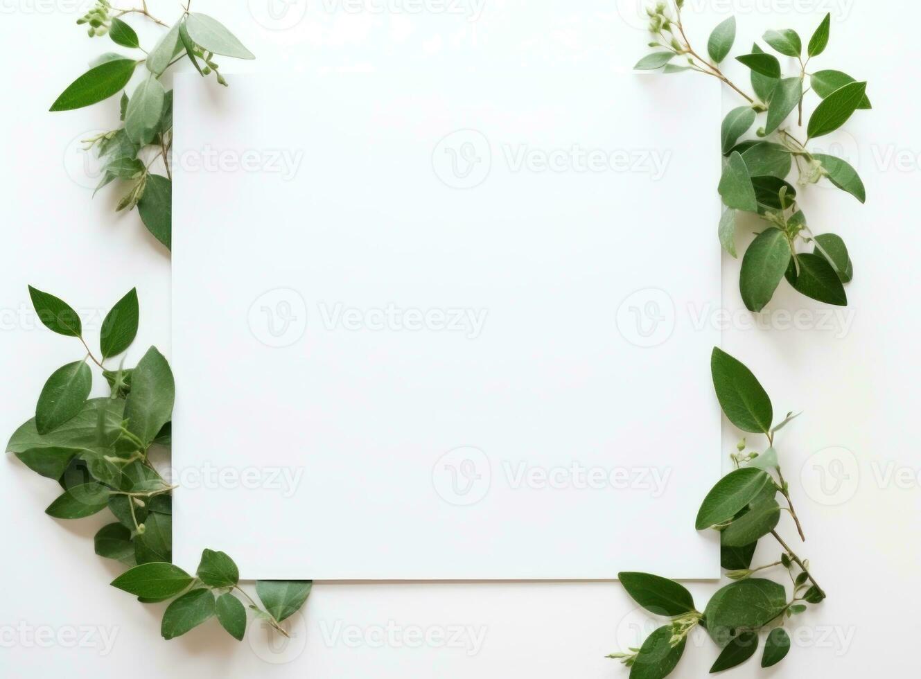 Empty white natural frame photo