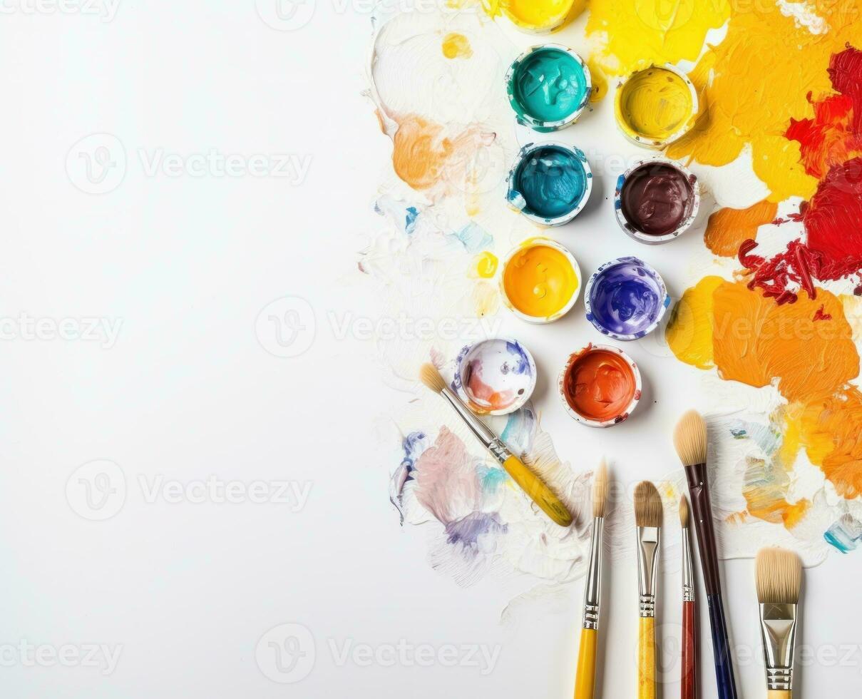 Abstract background with paints photo