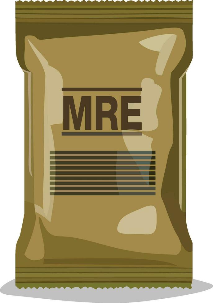 Meal Ready to Eat MRE vector illustration , clip art, Ready eat packaged Meal vector image , Military meal stock vector