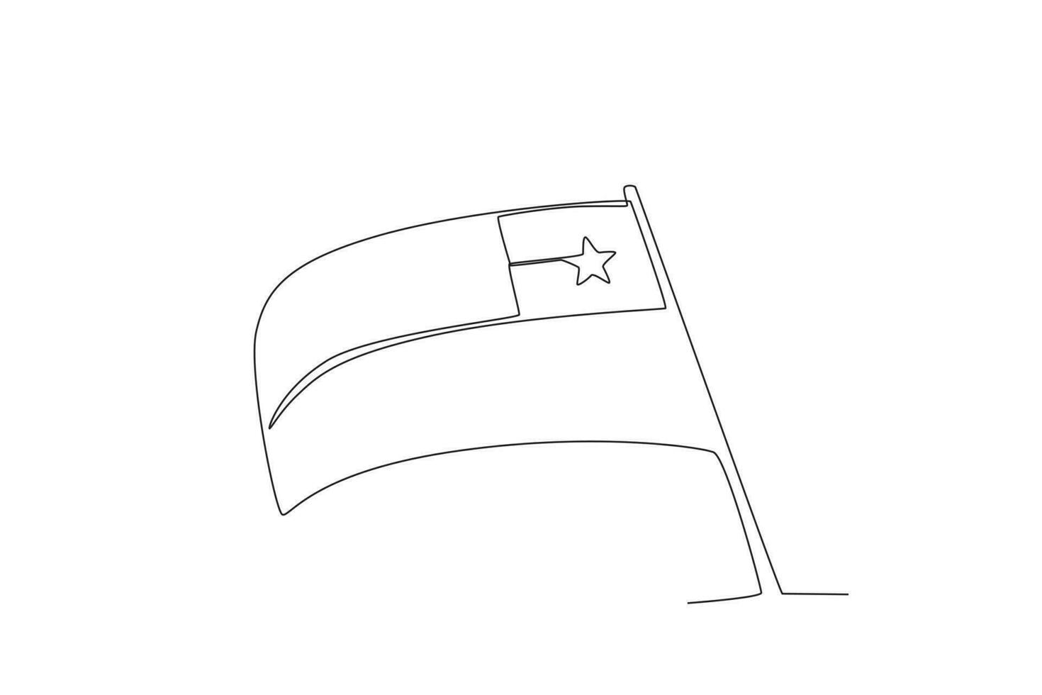 un bandera para de chile independencia celebraciones vector